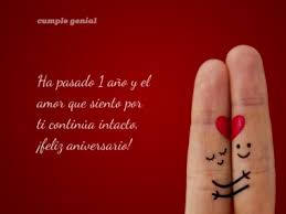 Las materias con que se hacían los regalos dieron nombre a los diferentes aniversarios 1 año: Carta Por Primer Aniversario De Novios Cumple Genial