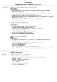 technician automotive resume samples