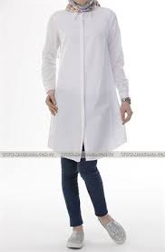 Allday Tunik Gomlek 50427 Beyaz Tunik Giyim Elbise