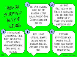 5 Ideas For Switching Up Your Staff Meetings 4 O Clock Faculty Staff Meetings Education Blog Staffing