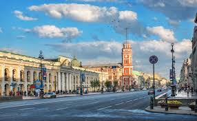 Es ist nie zu spät, eine reise zu buchen. Newski Prospekt Die Hauptstrasse Von Sankt Petersburg