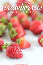 Clean fruit in vinegar bath consisting of 1 cup of vinegar and a sink full of water. How To Make Your Strawberries Last Longer Fabulessly Frugal