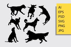 Download Dog Animal 19 Silhouette Graphic By Cove703 Creative Fabrica PSD Mockup Templates
