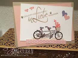 Hochzeitskarte Tandem Fahrrad In Liebe Verbunden Stampin Up Karten Basteln Karte Hochzeit Hochzeitskarten