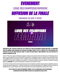 Les fenottes sont en finale de la ligue de la ligue des champions pour la 5ème fois consécutive. W9 Diffusera La Finale De La Ligue Des Champions Feminine Le Dimanche 30 Aout Avec Un Club Francais Leblogtvnews