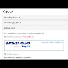 Wir informieren sie über das bankkonto, auf das sie die einzahlung vornehmen müssen. Opencart Ratenzahlung Powered By Paypal