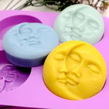 MOON SUN SILICONE Mold for Soap Making, Candle, Chocolate, Baking, Resing  Casting and Other Crafts. Flexible and Detailed. Heavy Duty.