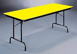 High Pressure Folding Table In Yellow 18 In X 48 In Yellow Folding Table Table Furniture Home Kitchens
