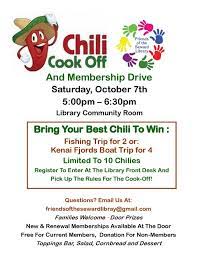 A pan of betty crocker® brownies adds a special touch too. Got A Great Chili Recipe Sign Up For Our Chili Cook Off Seward Community Library Association