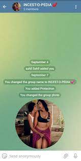 𝗜𝗡𝗖𝗘𝗦𝗧-𝗢-𝗣𝗘𝗗𝗜𝗔 28K 💕 on X: Hey guys 👋, here we have another  telegram group Incest-o-pedia... For you all, for discussion,sharing  stuffs,ideas,tips etc I hope we will not repeat our previous mistakes 😃
