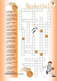 Basketball Crossword Crossword Basketball Games For Kids Therapy Activities