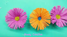 Flores de Papel muy fáciles de hacer!! - YouTube