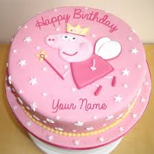 3rd Birthday Birthday Cake Designs For 2 Year Old Boy With Name Write Name On Princess Peppa Pig Birthday Wishes Cake Tortas De Peppa Pastel De Peppa Pig Tortas De Cumpleanos Para Ninas