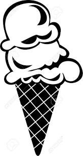 Black And White Ice Cream Cone Real Double Portion Ice Cream Cone Icon Isolated On White Stock Photo For Ice Cream Cone Clipart Black And Wh Clipart Black And White Ice Cream Images Ice Cream