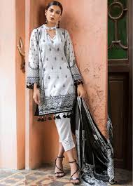 Gul Ahmed Black White Unstitched 2019 Collection Gul Ahmed Black White 2019 Collec Stylish Dress Designs Designer Summer Dresses Pakistani Dresses Casual