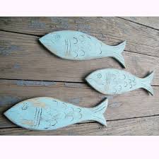 School Of Fish Wooden Set Of Fish Wooden Fish Art Lake House Etsy Rustic Beach House Decor Fishing Decor Wooden Fish