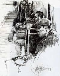 Drawing Basics Drawing People In Ink Frees You Artistdaily Ad Drawing Art Sketches Drawings Pencil Drawings Of Flowers