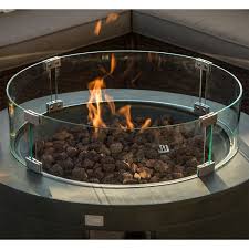 Looks nice and most importantly does the job of a wind break that it is. Cosiest Glass Wind Guard Tempered Glass For Outdoor Fire Pit Overstock 32033652