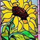 Golden Glow ~ Sunflower Glass Art