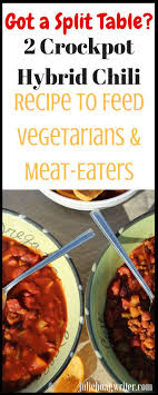 Two Crockpot Hybrid Chili Recipe To Feed Vegetarians And Meat Eaters A Family Lifestyle Food Blog Recipe Recipes Instant Pot Recipes Crockpot Recipes