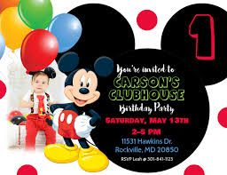Cartes & invitations disney avec mickey et ses amis pour. Modele Mickey Mouse Anniversaire Invitation Postermywall