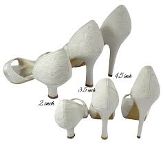 Wedding Date And Mrs Name Heels In White Or Ivory