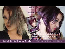 We offer a wide range of shades from a cool blue violet hair color to a more purple violet hair tone so you can find the perfect hue for you. Loreal Feria Power Violet Hair Dye Intense Medium Violet Demo Review Youtube