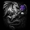 Black small tribal shape dragon tattoo design on shoulder of a men looking awesome. 1