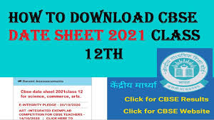 Check spelling or type a new query. How To Download Cbse Date Sheet 2021 Class 12 Cbse Board Exam Date 2021 Class 12 Youtube
