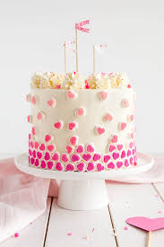 Valentine's day cake buttercream with fondant accents and gumpaste bow. Pink Velvet Cake Liv For Cake