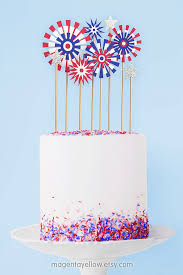 4th Of July Cake Topper Patriotic Cake Topper Independence Etsy 4th Of July Cake Patriotic Cake Toppers Fireworks Cake