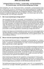 Ohne diese daten werden wir in der regel nicht in der lage sein, mit ihnen einen arbeitsvertrag zu schließen. Alles Auf Einen Blick Umlageverfahren Im Garten Landschafts Und Sportplatzbau Fur Ausbildungs Und Winterbeschaftigungs Umlage Pdf Free Download