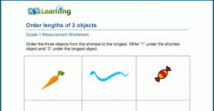 1st grade length worksheets ordering objects by length k5 learning cubeforteachers cube for teachers