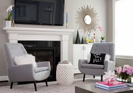 Tv Armchairs Perfect To Relax Flat Panel Tv And Fireplace Next To Built In Bar Cabinet Art Deco Living Room Living Room Colors Chic Living Room