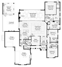 Open Floor Plans For Single Story Mediterranean Modern Homes 3394 Sq Ft With 3 Be Mediterranean Style House Plans Mediterranean Floor Plans Mediterranean Homes