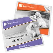 Since she's a lab, you need to feed her a large breed puppy food so it has the correct calcium/phosphorus ratio. Large Breed Puppy Food Sample Plus Treat