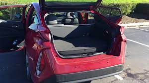 Of cargo space 90 with seats folded. Toyota Prius Prime 2017 Back Row Seats And Trunk Space Youtube