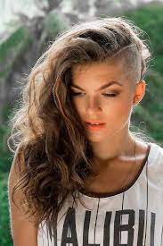 30 Sassy Half Shaved Head Designs Good Girls Go Bad Half Shaved Hair Shaved Side Hairstyles Shaved Long Hair