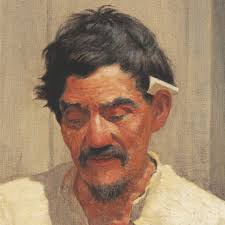 Caipira Picando Fumo by Jose Ferraz de Almeida Junior, 3d Printed with  texture and brush strokes looks like original oil painting.