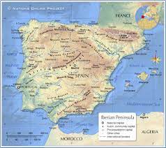 Elevation Map Of Spain Topographic Map Of The Iberian Peninsula - Nations Online Project
