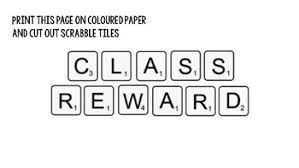 Scrabble Whole Class Reward Chart