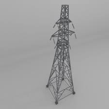 Power Line 3d Model Ad Power Line Model In 2020 Model Tree 3d Model City Model