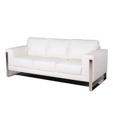We consider everything when planning a piece, from the shape of the table legs to the method of upholstery technique. Grayson Leather Sofa With Metal Leg In White 9403c Sf Blanco