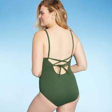 Women S Smocked High Coverage One Piece Swimsuit Kona Sol Green Target One Piece Swimsuit Plunging One Piece Swimsuit One Piece