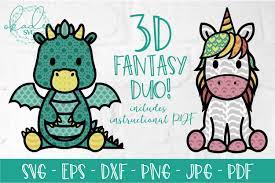Download 3d Mandala Fantasy Duo Mandala Unicorn Svg Mandala Dragon 712620 Paper Cutting Design Bundles