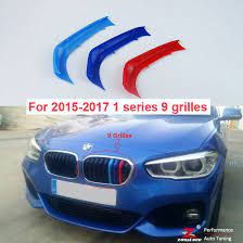 For 2015 2017 Bmw 1 Series F20 F21 125i M135i M140i 9 Grilles 3d M Styling Front Grille Trim Strips Cover Stickers 2017 Bmw Bmw 1 Series Bmw
