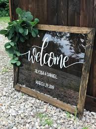 Welcome Wedding Sign Acrylic Welcome Sign With Wood Frame Etsy Hand Painted Wedding Wedding Welcome Signs Wedding Signs