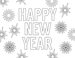 Cut out carefully, punch a hole in the top then thread some colourful ribbon through to hang up. Happy New Year Coloring Pages Free Printable Paper Trail Design