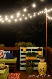 Then string the lights together and start at one end of the house on a hook, and then go out to a tree across the patio, back to the house, then back to the second tree and then finally finish back at the. Hang String Lights On Your Deck An Easy Way