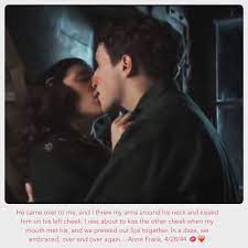 Peter Came Over To Anne And Anne Threw Her Arms Around His Neck And Kissed Him On His Left Cheek She Was About To Ki Anne Frank Anne Frank Quotes Peter